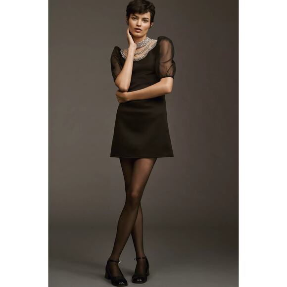 Shruti Sancheti Pinnacle Embellished Yoke Mini Dress - New Medium - Picture 1 of 4